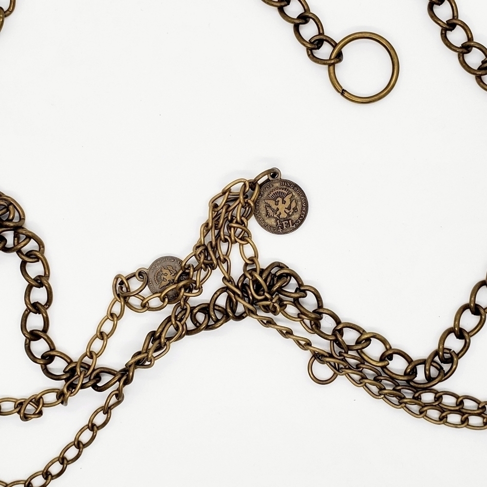 Vintage gold adjustable chain belt - Picture 2 of 3